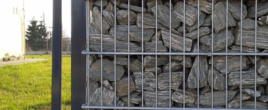 Gabion ze zróżnicowanym wypełnieniem 2